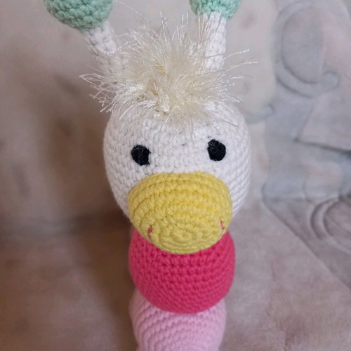 Knitted caterpillar doll new, handmade, cotton yarn