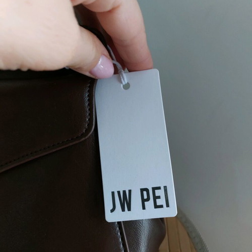 JW Pei καφέ χειρός τσάντα καινούργια δερματίνη