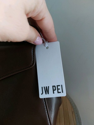 JW Pei καφέ χειρός τσάντα καινούργια δερματίνη