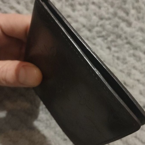 Louis Vuitton Monogram Glacé wallet like new, vintage brown and black