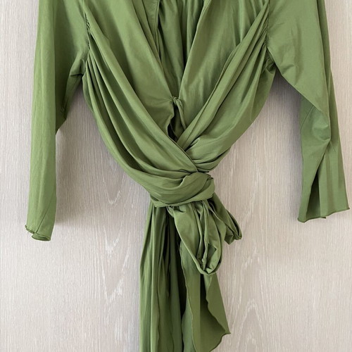 CRISTINAEFFE Vintage Y2K Green Lime Multiway Top Shirt, Medium