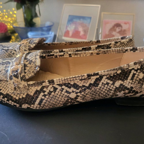 Dorothy Perkins moccasins like new, snake print, size 39