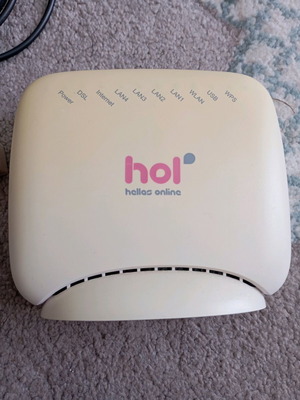 ZTE router used with cables and adapters