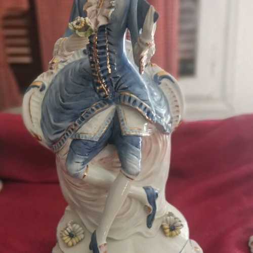 Porcelain figurine man handmade, like new