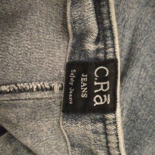 Boho denim pants used with embroidery, size 48