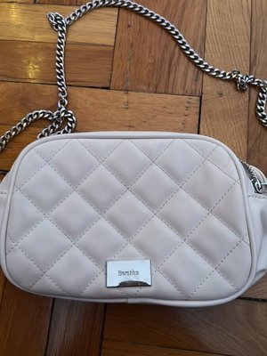 Bershka crossbody bag like new, white and beige
