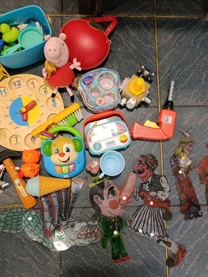 Various toys like new and 5 Karagiozis figures