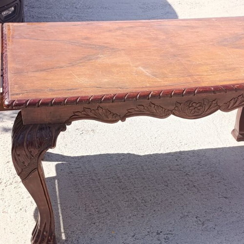 Chippendale Classic Dining Table used, solid wood, double extension