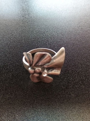 Дамски регулируем пръстен употребяван, сребрист