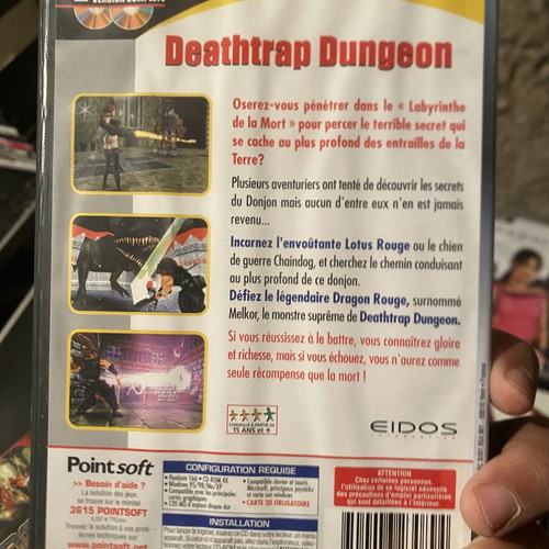 Deathtrap Dungeon PC game, good condition