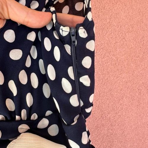 Cocktail dress Rinascimento wrap style with polka dots like new