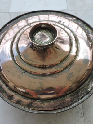 Copper hammered vintage pot used