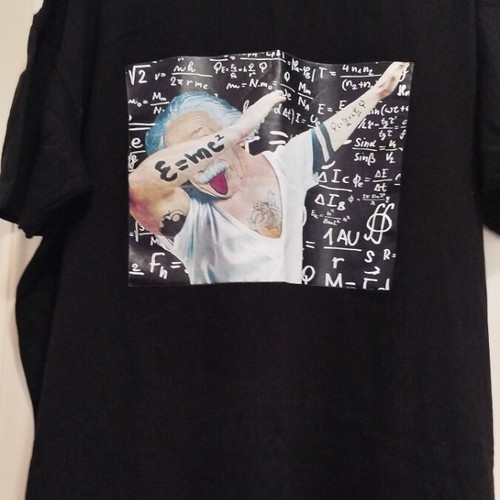 Makó T-shirt like new with humorous Einstein print unisex XL