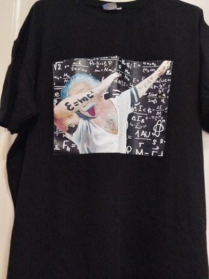 Makó T-shirt like new with humorous Einstein print unisex XL
