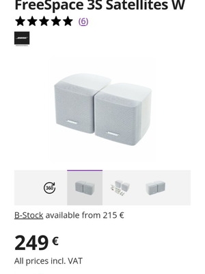 Bose Acoustimass speakers, 100 watt each