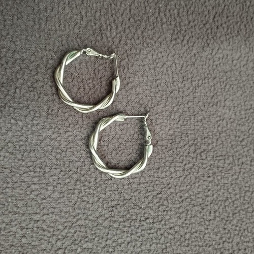 Zara silver hoop earrings like new