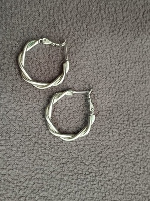 Zara silver hoop earrings like new
