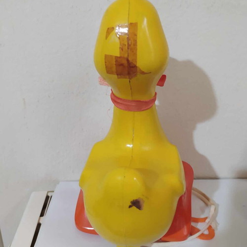 Theia Ntaizi pull-along duck used, vintage Primo toy with box