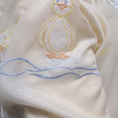 Polyester organza fabric new, transparent with soft texture