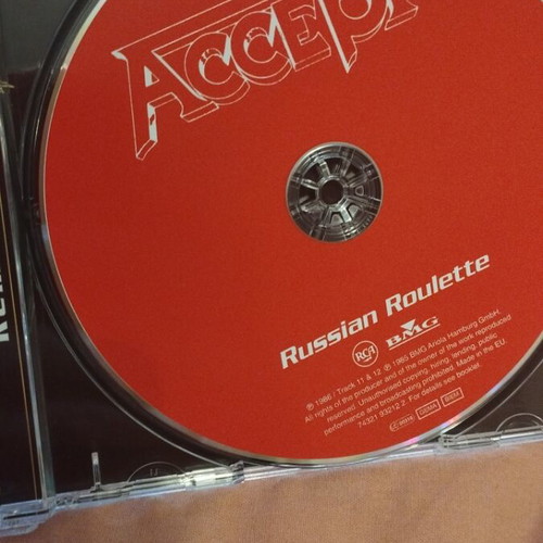 Accept Russian Roulette CD remastered edition like new, metal