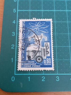 France stamp 1965 20th anniversary of atomic energy commission like new