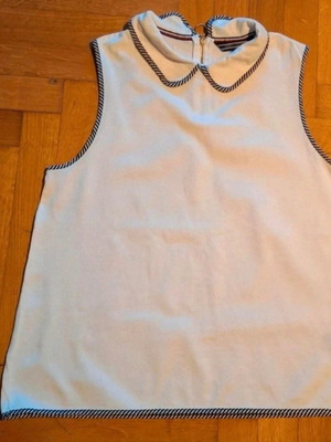 Tommy Hilfiger blouse with collar and zipper, white, size S
