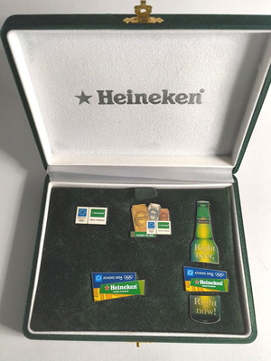Συλλεκτική συλλογή καρφιτσών Heineken Grand Sponsor Athens 2004 μεταχειρισμένη