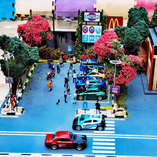 Diorama 1/64 location-themed like new, handmade