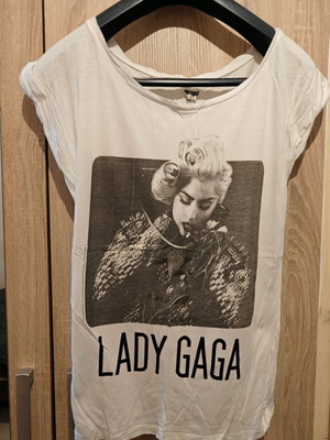 Lady Gaga women's T shirt medium used, white Zara