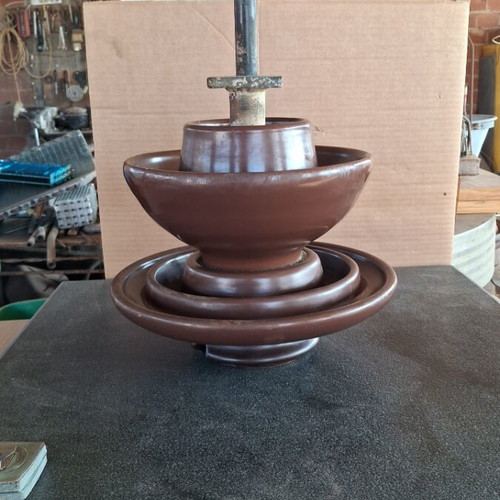 High voltage porcelain insulator, diameter 32 cm, height 48 cm