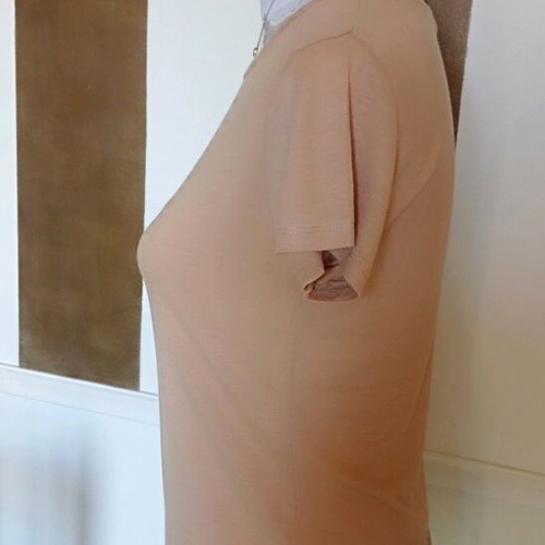Zara beige T-shirt cotton fitted like new size M