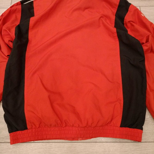 Adidas vintage jacket used, red with black panels