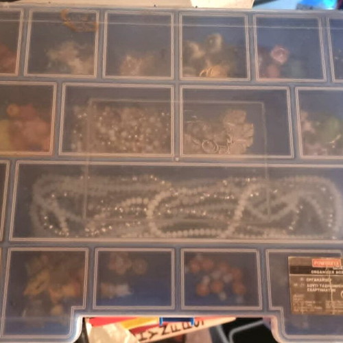 Bead Organizer Box like new with jewelry making supplies