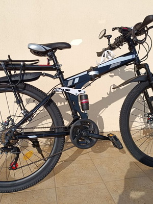 Folding mountain bike 26" 21 speeds with suspension and disc brakes, new