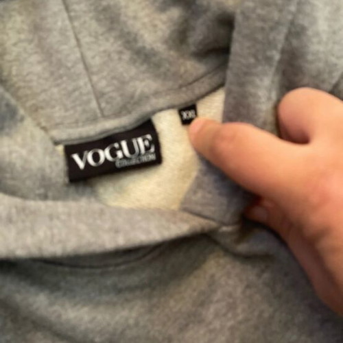 Vogue hoodie gray XXL like new