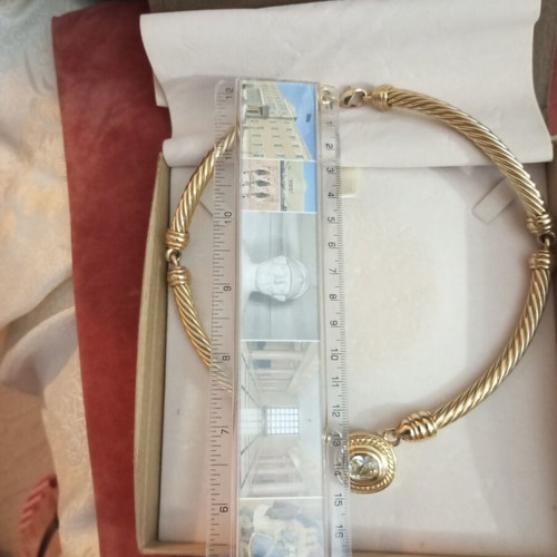 Choker necklace faux 90s with zirconia like new