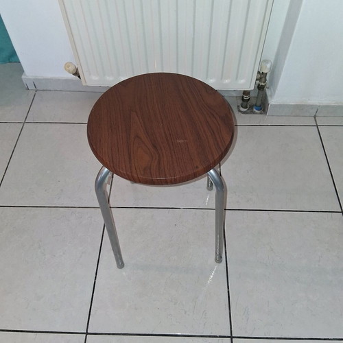 Wooden metal stool used
