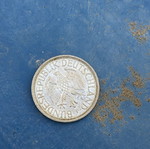 German Mark coin used
