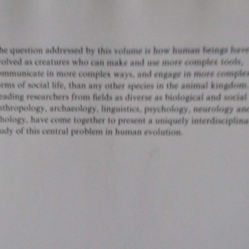 Tools, Language and Cognition in Human Evolution used book