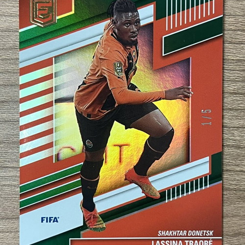 Panini Donruss Elite FIFA Soccer Card Lassina Traoré green 1/5 like new