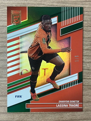 Panini Donruss Elite FIFA Soccer Card Lassina Traoré green 1/5 like new