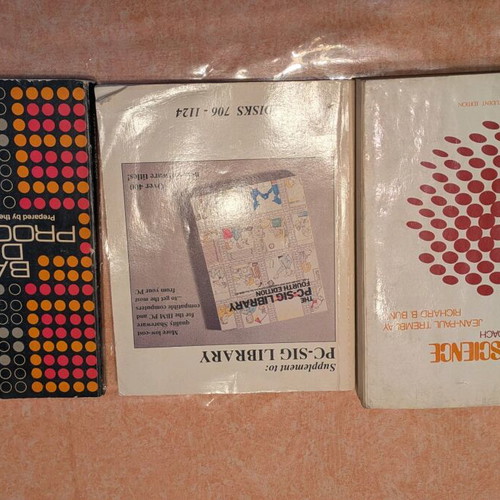 Computer programming books used, old, English, set of 3