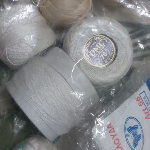 Threads used white and ecru, set of products