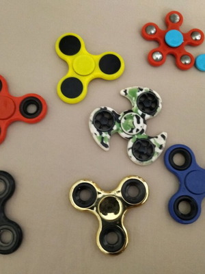 Spinner collection used, 8 large and 2 small, various colors