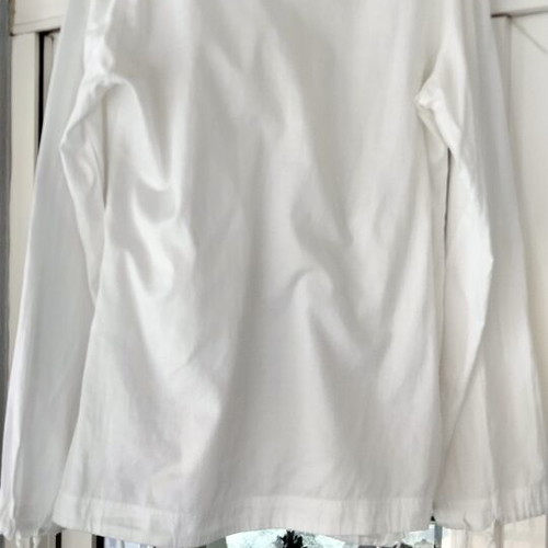 White Boho Blouse with Drawstrings and Ruching Size M-L like new