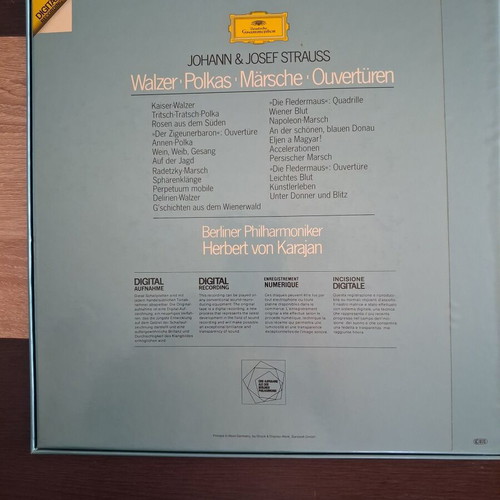 Herbert von Karajan Strauss Vinyl Record Set used, classical
