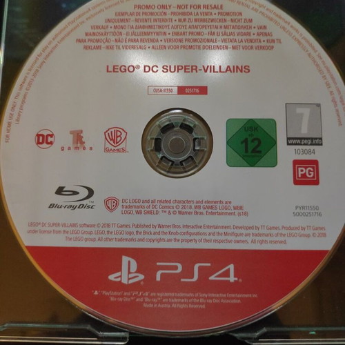 Lego DC Super Villains for PS4 like new