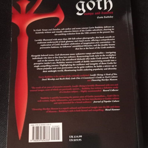 GOTH : Vamps And Dandies book new by Gavin Biddelry