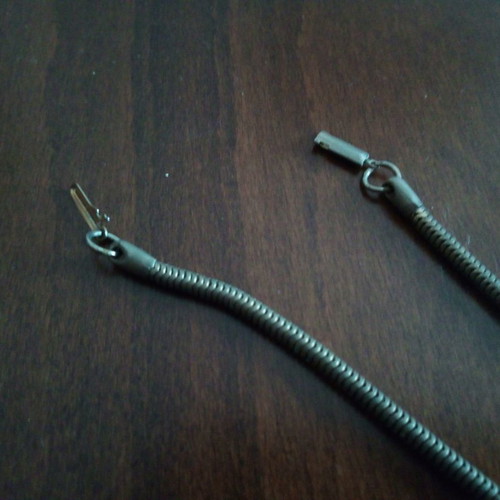 Vintage 80's steel pendant used with snake chain