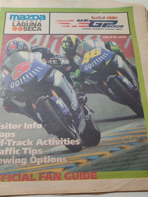 Laguna Seca GP 2005 race guide newspaper used, rare